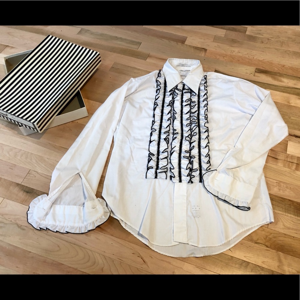 1970's Palm Beach Formal Fashions Ruffled Shirt